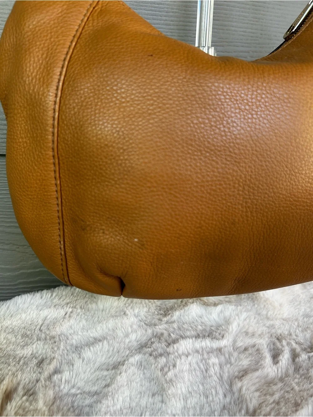 Michael Kors Leather Shoulder Hobo with Tassel - Picture 9 of 13
